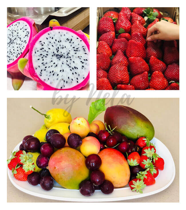 Collage de Frutas naturales