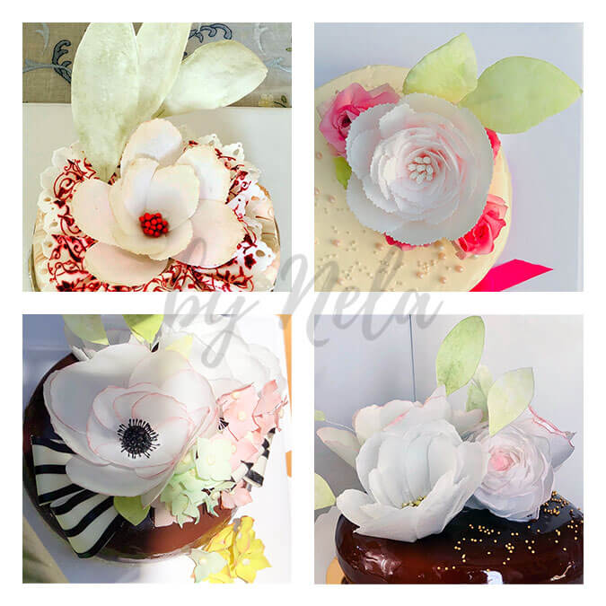 Collage de Bouquets de papel de arroz